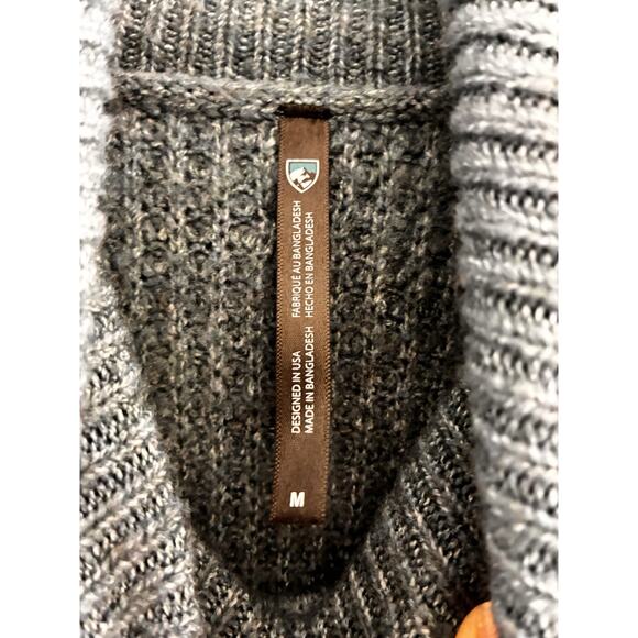 Kuhl Sienna Sweater M Blue Cowl Neck Long Sleeve Waffle Knit Pullover - Picture 3 of 9